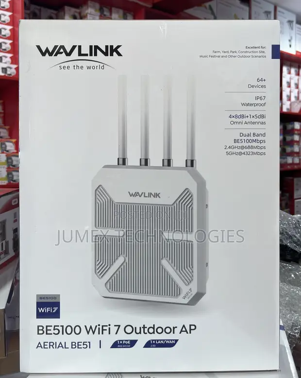 Wavlink BE5100 WiFi 7 Outdoor AP Aerial (WV-WIN573HBE2) - 1