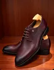 NK Double Monk Strap Brogue Shoes - Brown/Burgundy - 4