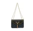 Women's Black Shoulder Bag with Deer Head Design - 1