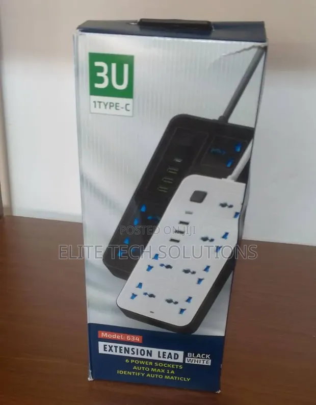 Extension Board 6-Way with 3 USB & 1 Type-C - 1