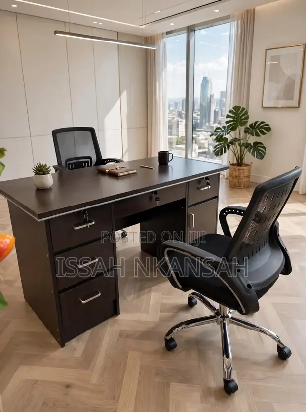 Luxury Home Office Desk and 2 Chairs - 1