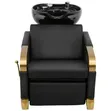 Modern Salon Shampoo Backwash Unit with Brushed Gold Accents - 3