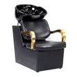 Modern Salon Shampoo Backwash Unit with Brushed Gold Accents - 5