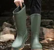 Waterproof Tall Rubber Rain Boots - High-Calf Non-Slip - 1