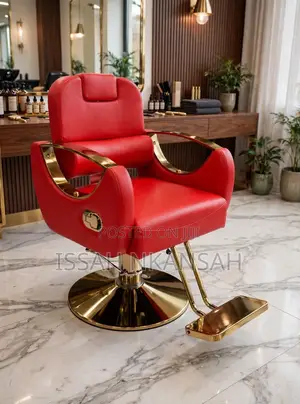 Brand New Luxury Red Barber Chair