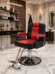 Brand New Red and Black Sporty Barber Chair - 1