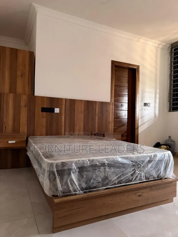 Modern Double Bed - Mazonia Laminated Board - 1