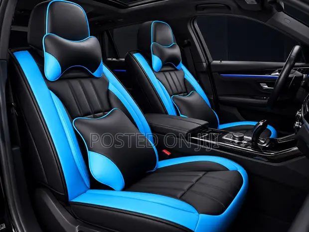 Super Luxurious Car Seat Covers with Neck Rest & Pillows - 1