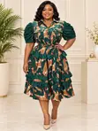 Besiwaa's Luxury Straight Dress with Belt - 1