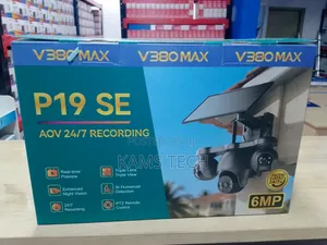 V380max 3-Lens 4G PTZ Solar Camera (Black)