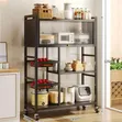 5-in-1 Kitchen Storage Rack with Dustproof Cabinet - 1