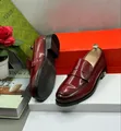 Stylish Burgundy Leather Loafers - Men's Size 40-46 - 1