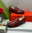 Stylish Burgundy Leather Loafers - Men's Size 40-46 - 2