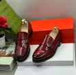Stylish Burgundy Leather Loafers - Men's Size 40-46 - 3