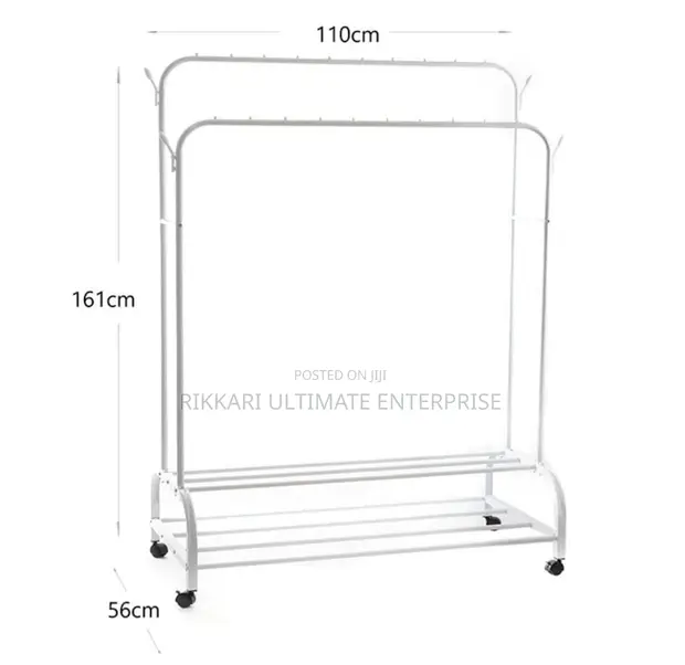 Brand New Double Pole Cloth Rack - 1