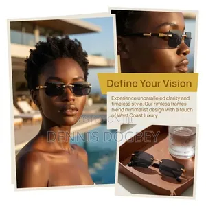 Unisex Frameless Rectangular Sunglasses