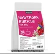 Hawthorn Hibiscus Tea - 50 Bags, No Additives - 1