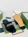 Gucci Men's Flat Leather Slide Sandals - 2