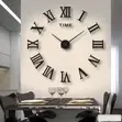3D Roman Numeral Acrylic Wall Clock - 1