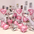 18-Inch Foil Balloons - Star & Heart Designs - 3