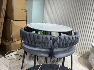 Royal Comfort Dining Set - Gray, Circular, Brand New