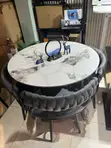 Royal Comfort Dining Set - Gray, Circular, Brand New - 2