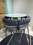 Royal Comfort Dining Set - Gray, Circular, Brand New - 3