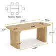 62-Inch Dining Table - Minimalist Column Legs - 1