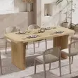 62-Inch Dining Table - Minimalist Column Legs - 4