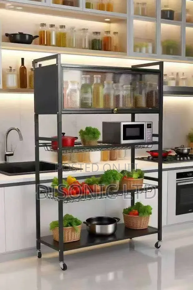 4 Layer Storage Rack with Top Cover - 1