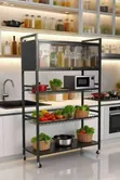 4 Layer Storage Rack with Top Cover - 1