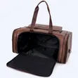 Brown PU Leather Duffel Travel Bag - 4