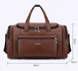 Brown PU Leather Duffel Travel Bag - 5