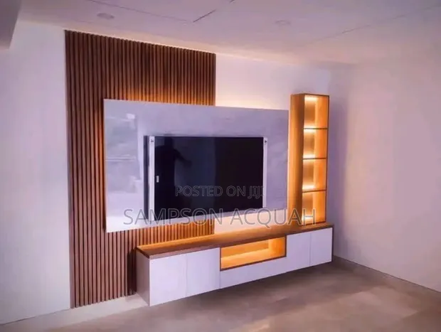 Quality TV Panel Decor with Shelves - 1