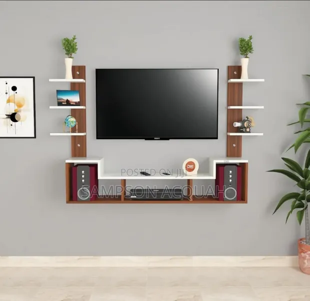 Quality Wood-Mode TV Cabinet with Shelves - 1