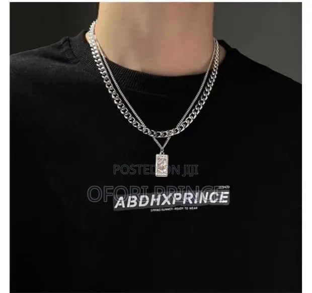 Titanium Steel Cuban Chain Necklace - 1