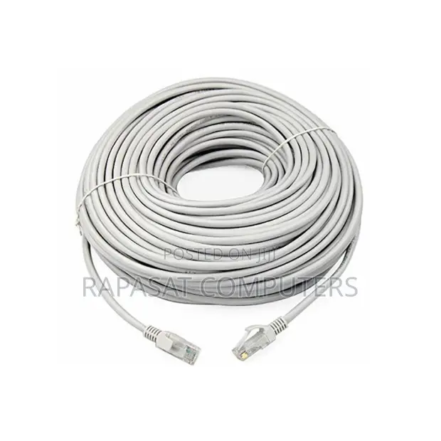 30m Cat 6 RJ45 Patch Cable - White - 1
