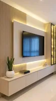 Wood-Mode Panel Console TV Wall Mount Decor - 1