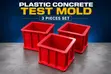 Plastic Cube Test Molds, 3 Pieces Set - 2
