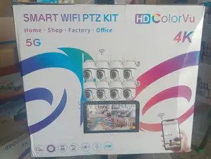 8 Channel Smart Wireless CCTV WiFi PTZ Kit with Screen Monitor