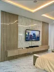 Panel Designs TV Cabinet with Wall Mount Decor - 1