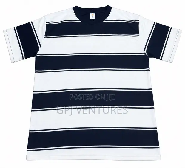 Men's Striped Casual Tops - Multi-Colour, Size L - 1