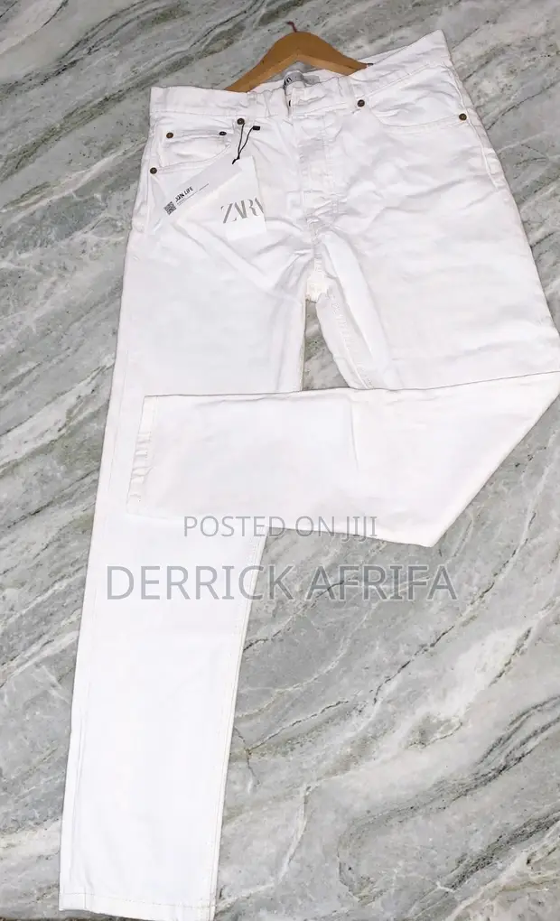 Zara White Regular Fit Jeans - Brand New - 1