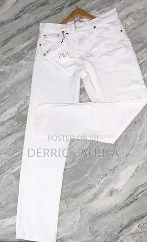 Zara White Regular Fit Jeans - Brand New