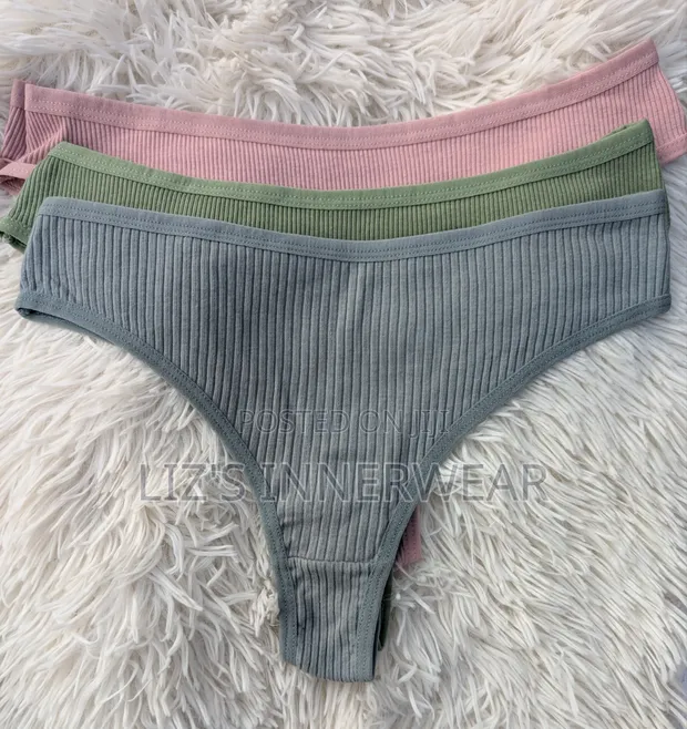 Cotton Thong Panties - 1