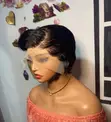 Human Hair Frontal Pixie Cut Wig - 3