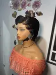 Human Hair Frontal Pixie Cut Wig - 4
