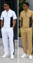 Men's Vintage 2-Piece Set - Polo Trousers - 1