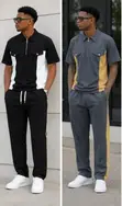 Men's Vintage 2-Piece Set - Polo Trousers - 2