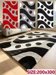 Modern Abstract Wavy Shag Area Rug with Polka Dots - 2